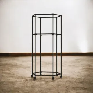 Perchero Hexagonal 2 Niveles Negro/Beige