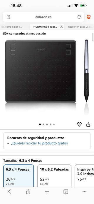 Tableta Gráfica Huion Negra