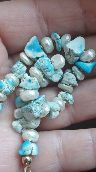 Bracciale perle e turchese