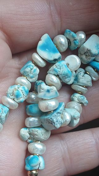 Bracciale perle e turchese