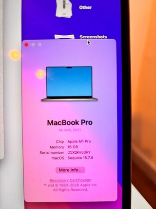 Macbook Pro M1 Pro 16”