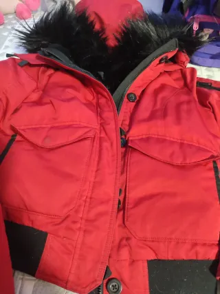 Chaqueta Hollister Mujer Talla XS Roja