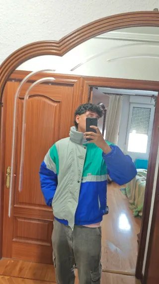 Chaqueta Matinal Gris y Azul