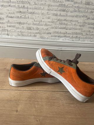 Converse One Star Ox Naranja y Verde