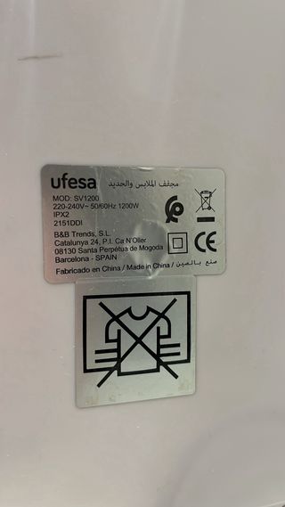 Plancha de ropa Ufesa ready2go