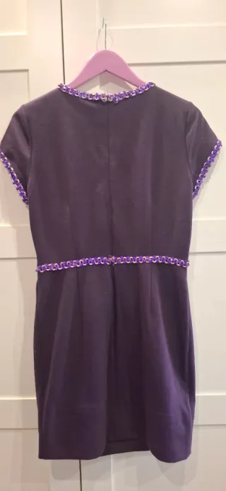 Vestido Zara Morado con Detalles
