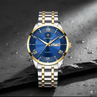 Reloj POEDAGAR Hombre Azul y Dorado