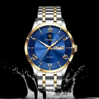 Reloj POEDAGAR Hombre Azul y Dorado