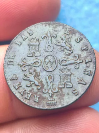 Isabel II 4 Maravedis 1838 Segovia