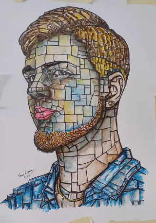 Retrato por fotografia cubismo