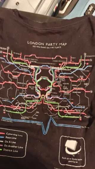 Camiseta Cyberdog Londres Negra Manga Corta