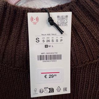 Jersey Zara manga ancha marrón