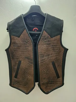 Gilet in Pelle Coccodrillo e Pitone Donna M