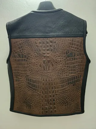 Gilet in Pelle Coccodrillo e Pitone Donna M