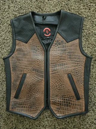 Gilet in Pelle Coccodrillo e Pitone Donna M