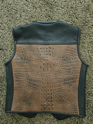 Gilet in Pelle Coccodrillo e Pitone Donna M