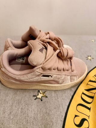 Zapatillas Puma Rosa/Beige Terciopelo