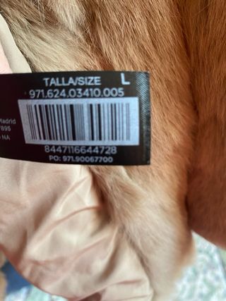 Abrigo pelo El Corte Inglés Talla L