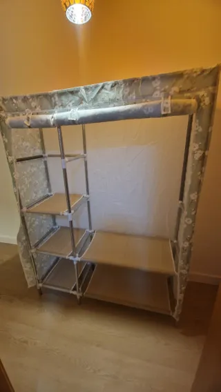 Armario ropero desmontable tela floral,.