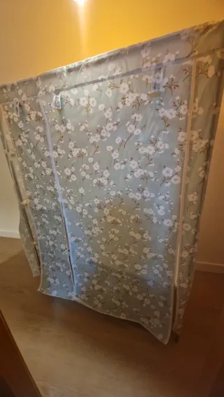 Armario ropero desmontable tela floral,.