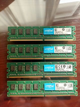 Lote 4x 2GB RAM Crucial DDR2 800MHz (8GB)
