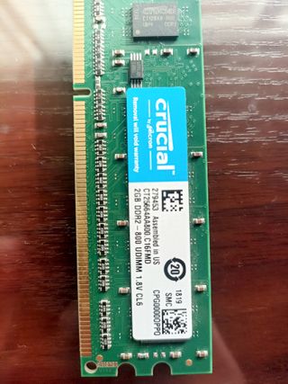 Lote 4x 2GB RAM Crucial DDR2 800MHz (8GB)