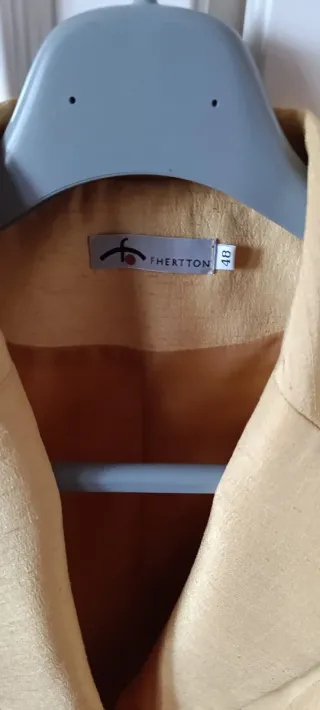 Chaqueta Lino Amarilla Talla 48