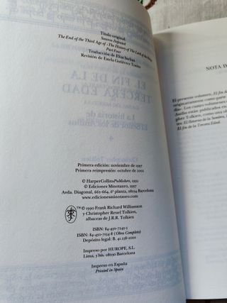 El Fin de la Tercera Edad. Tolkien. LHSA 4.