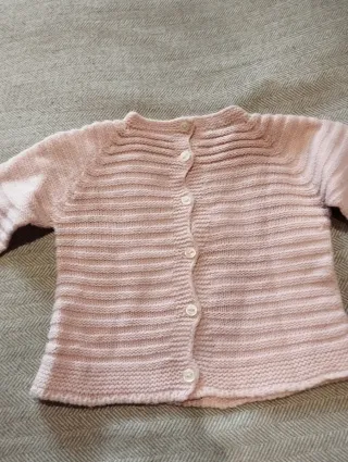 Conjunto bebé punto rosa 3 meses