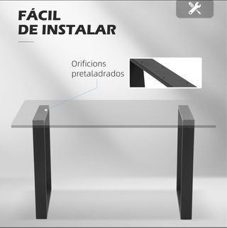 Patas de mesa metálicas negras
