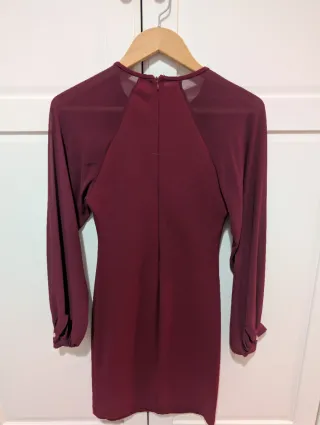 Vestido burdeos elástico talla única