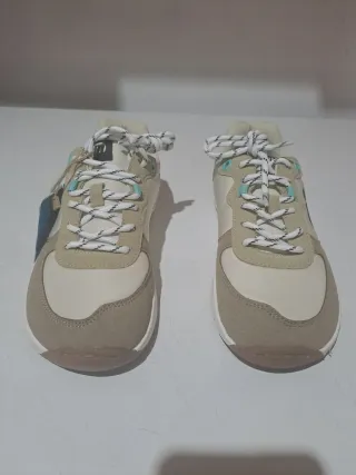 Tenis Mustang Beige y Marrón