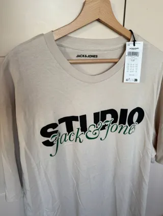 Camiseta Jack&Jones Studio Beige Talla XXL