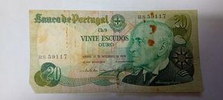 Lote billetes Escudos Portugal antiguos