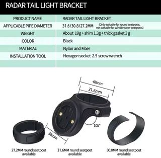 Soporte Garmin para Luz y GPS Cyclami