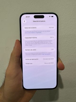 iPhone 15 Plus 98% Batería