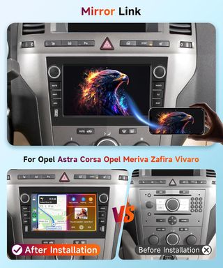 Radio Coche Android Opel Vivaro Astra Antara