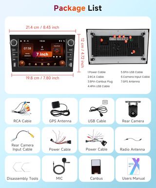 Radio Coche Android Opel Vivaro Astra Antara