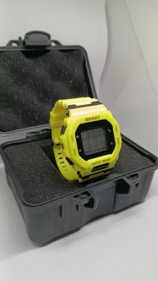 Reloj Deportivo Digital Militar Nuevo Amarillo