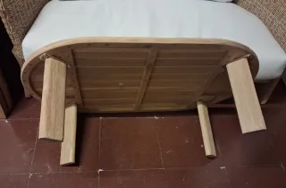 Divano Leilan 2 posti Sklum in rattan e legno