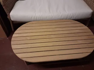 Divano Leilan 2 posti Sklum in rattan e legno