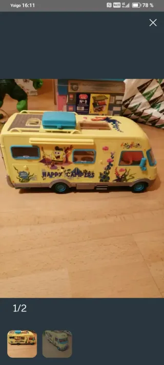 Furgoneta Juguete Bob Esponja Happy Campers