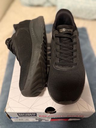 Zapatillas Skechers Bobs Sport Memory Foam Negras