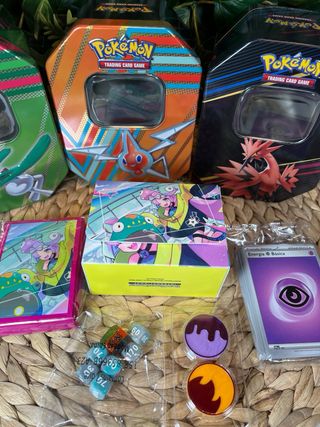 Lata Pokémon, Fundas, Dados e Monete