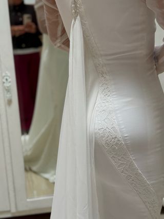 Vestido de Novia Sirena Manga Larga