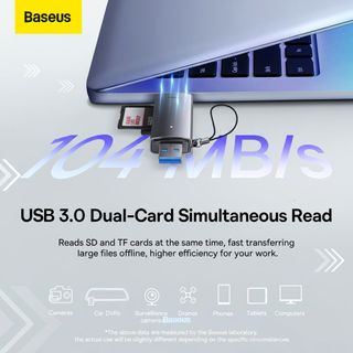 Baseus Leitor de Cartões SD/TF (USB-A + USB-C)