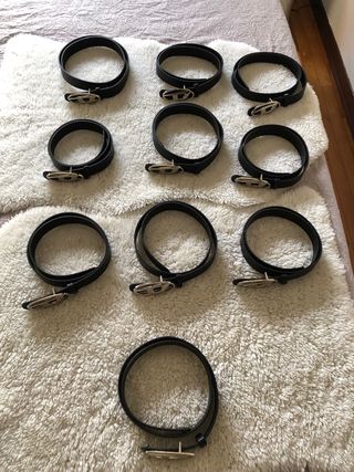 Lotto 10 Cinture Nere Diesel Fibbia Logo