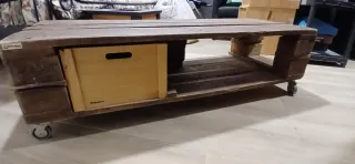 Mesa TV Palets Madera Hecha a Mano