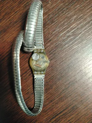 Orologio Swatch Vintage Braccialetto Argento Blu