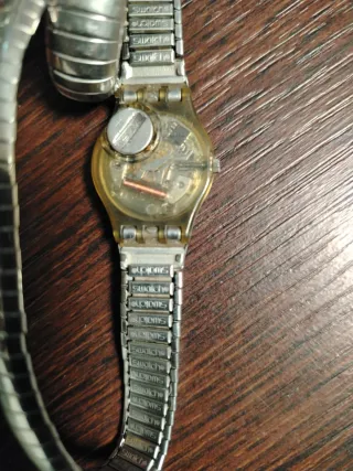 Orologio Swatch Vintage Braccialetto Argento Blu